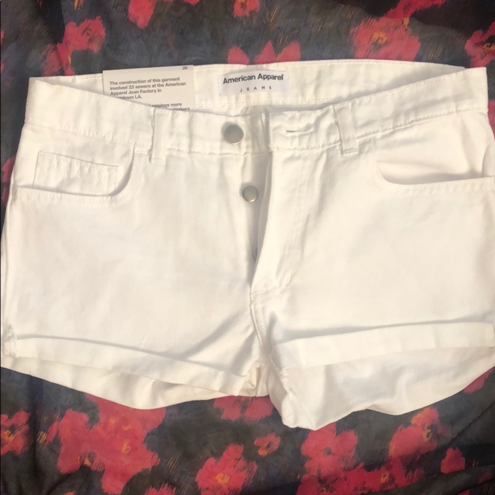 Brand New White American Apparel Shorts
